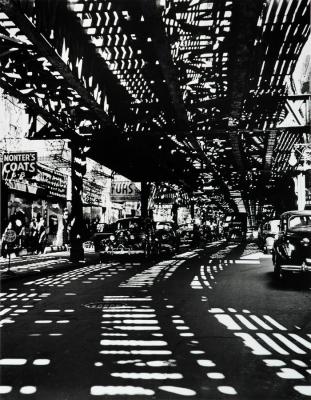 Elevated Trestle, Division Street from Vintage New York: Andreas Feininger