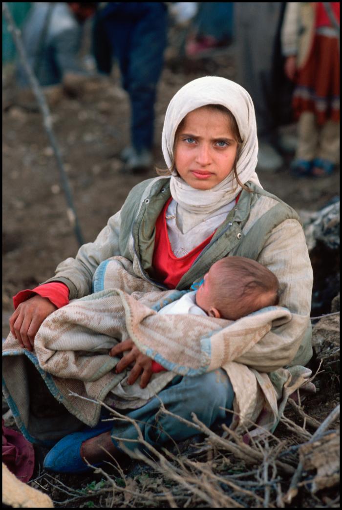 Kurdish Refugees near the end of the Gulf War Southern Turkey