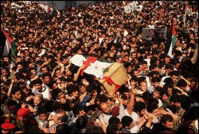 Funeral of Palestinian Commander Abu Jihad Damascus, Syria